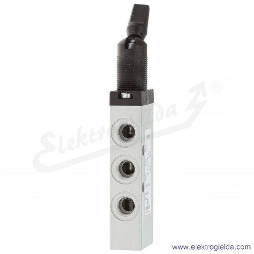 Zawór rozdzielający ręczny 358-990, 5/2, G1/8, -0.9-10 Bar, 700 l/min Zawór rozdzielający ręczny 358-990, 5/2, G1/8, -0.9-10 Bar, 700 l/min