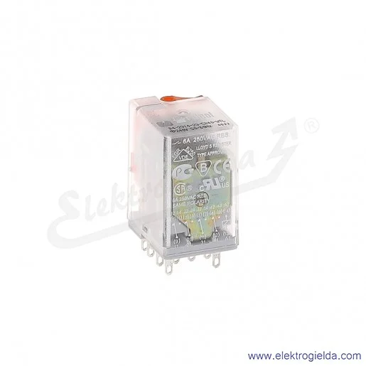 Przekaźnik elektromagnetyczny R4N-2314-23-5240-WTL 4P 240VAC Dioda LED styki złocone Przekaźnik elektromagnetyczny R4N-2314-23-5240-WTL 4P 240VAC Dioda LED styki złocone