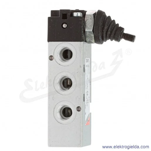 Zawór rozdzielający ręczny 358-905, 5/2 monostabilny, G1/8, element wykonawczy dźwignia, -0.9-10 Bar, 700 l/min Zawór rozdzielający ręczny 358-905, 5/2 monostabilny, G1/8, element wykonawczy dźwignia, -0.9-10 Bar, 700 l/min