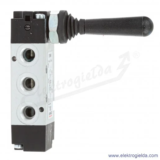 Zawór rozdzielający ręczny 378-900, 5/3 w pozycji środkowej odpowietrzony, G1/8, element sterujący dźwignia, -0.9-10 Bar, 500 l/ Zawór rozdzielający ręczny 378-900, 5/3 w pozycji środkowej odpowietrzony, G1/8, element sterujący dźwignia, -0.9-10 Bar, 500 l/