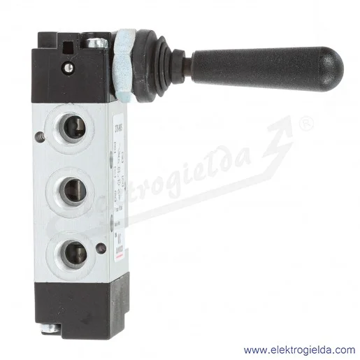 Zawór rozdzielający ręczny 378-905, 5/3 w pozycji środkowej odpowietrzony, G1/8, element wykonawczy dźwignia, -0.9-10 Bar, 500 l Zawór rozdzielający ręczny 378-905, 5/3 w pozycji środkowej odpowietrzony, G1/8, element wykonawczy dźwignia, -0.9-10 Bar, 500 l