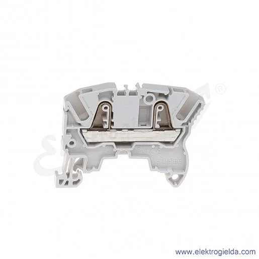 Złączka ZK4 przelotowa z zaciskami sprężynowymi 0,5-4mm2; szerokość 6mm; szara Złączka ZK4 przelotowa z zaciskami sprężynowymi 0,5-4mm2; szerokość 6mm; szara