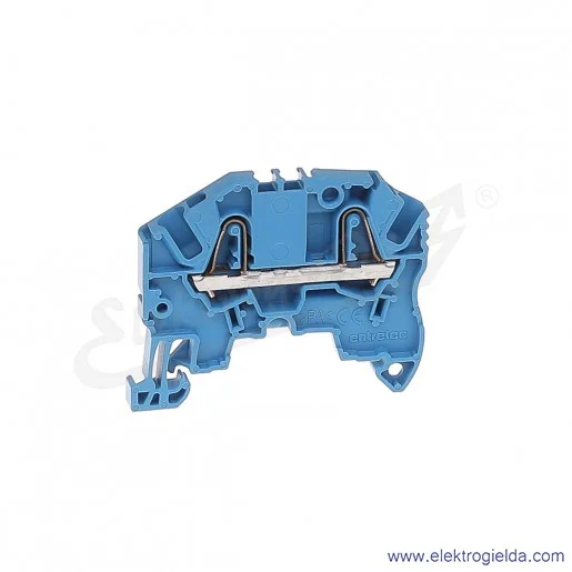 Złączka ZK2,5-BL przelotowa z zaciskami sprężynowymi 0,2-2,5mm2; szerokość 5mm; niebieska Złączka ZK2,5-BL przelotowa z zaciskami sprężynowymi 0,2-2,5mm2; szerokość 5mm; niebieska