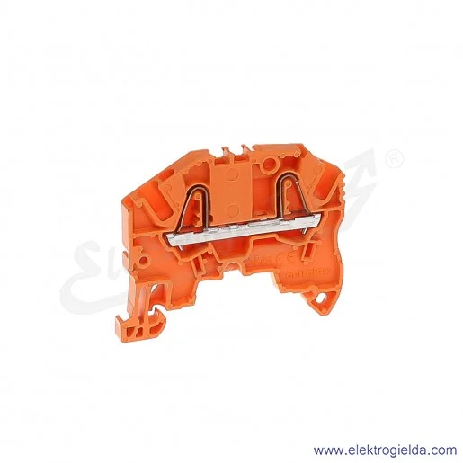 Złączka ZK2,5-OR przelotowa z zaciskami sprężynowymi 0,2-2,5mm2; szerokość 5mm; pomarańczowa Złączka ZK2,5-OR przelotowa z zaciskami sprężynowymi 0,2-2,5mm2; szerokość 5mm; pomarańczowa