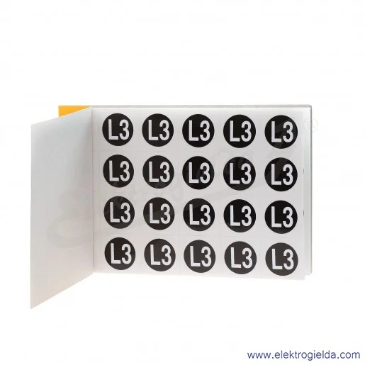 Znaki samoprzylepne E04ZP-02030402900, ZS D20/L3, 10x20 sztuk, *L3* Znaki samoprzylepne E04ZP-02030402900, ZS D20/L3, 10x20 sztuk, *L3*