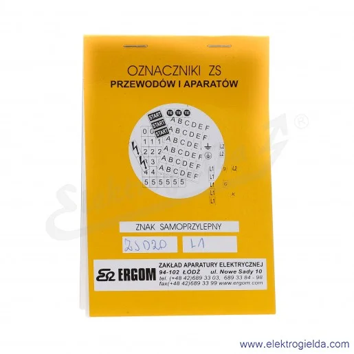 Znaki samoprzylepne E04ZP-02030402700, ZS D20/L1, 10x20 sztuk *L1* Znaki samoprzylepne E04ZP-02030402700, ZS D20/L1, 10x20 sztuk *L1*