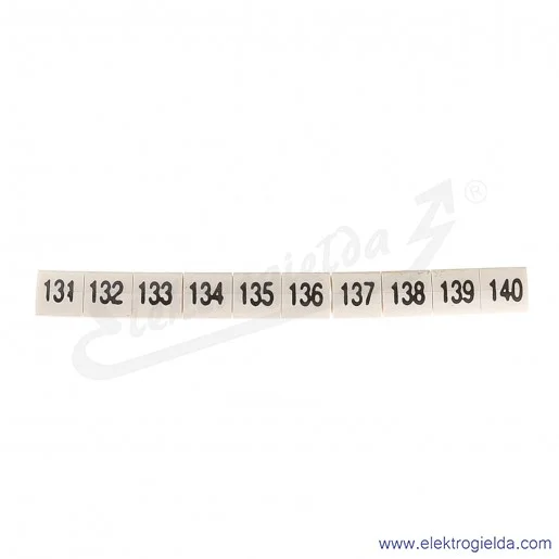 Oznacznik opisowy R34RR-02050202700, EZ-6B *131-140*, biały, 100szt Oznacznik opisowy R34RR-02050202700, EZ-6B *131-140*, biały, 100szt