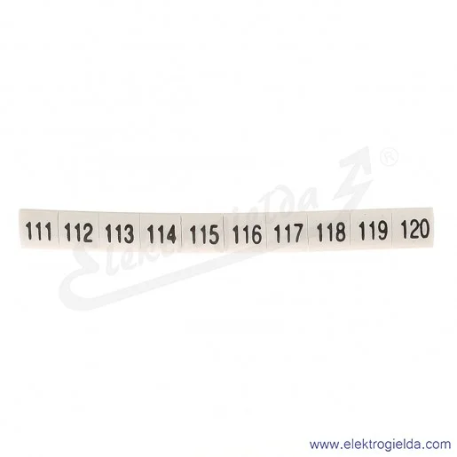 Oznacznik opisowy R34RR-02050202500, EZ-6B *111-120*, biały, 100szt Oznacznik opisowy R34RR-02050202500, EZ-6B *111-120*, biały, 100szt