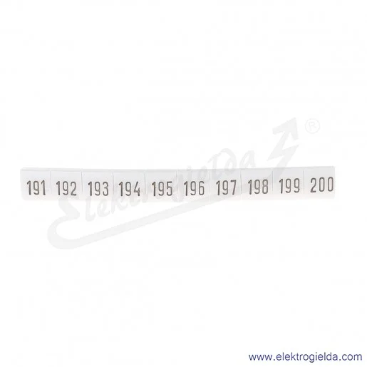 Oznacznik opisowy R34RR-02050203300, EZ-6B *191-200*, biały, 100szt Oznacznik opisowy R34RR-02050203300, EZ-6B *191-200*, biały, 100szt