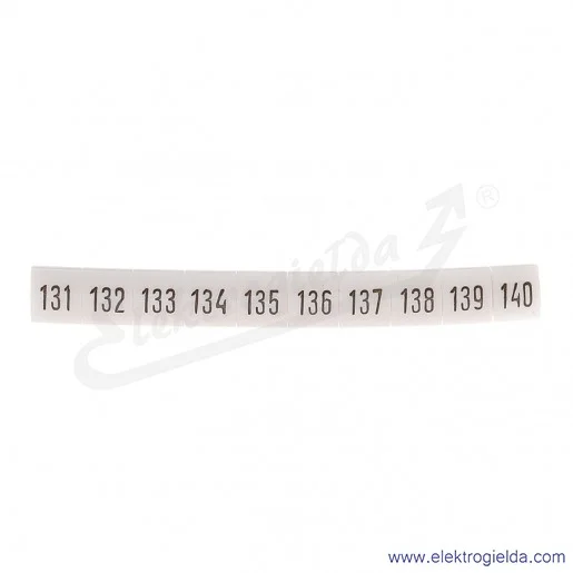 Oznacznik opisowy R34RR-02050404900, EZ-5B *131-140*, biały, 100szt Oznacznik opisowy R34RR-02050404900, EZ-5B *131-140*, biały, 100szt