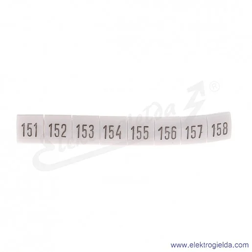 Oznacznik opisowy R34RR-02050405100, EZ-5B *151-160*, biały, 100szt Oznacznik opisowy R34RR-02050405100, EZ-5B *151-160*, biały, 100szt