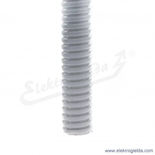 Rura ochronna elastyczna, szara, E03DK-10030100101, WOT 7 (50m) ze stali ocynkowanej, pokryta PCV, fi wewnętrzne 9,4mm Rura ochronna elastyczna, szara, E03DK-10030100101, WOT 7 (50m) ze stali ocynkowanej, pokryta PCV, fi wewnętrzne 9,4mm