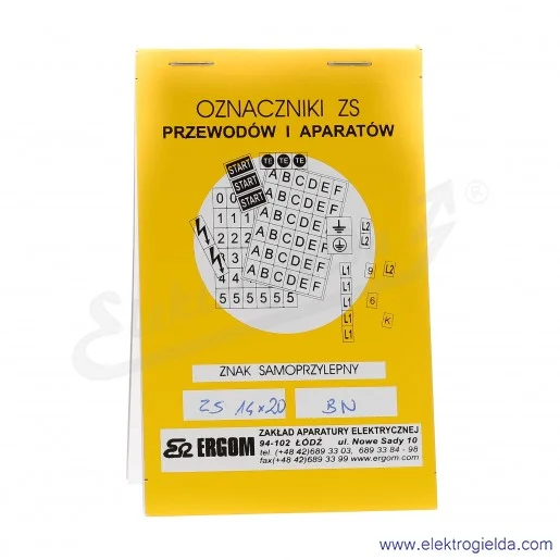 Znaki samoprzylepne E04ZP-02030106100, ZS 14*20/BN czyste, białe tło, 10 arkuszy po 36 sztuk Znaki samoprzylepne E04ZP-02030106100, ZS 14*20/BN czyste, białe tło, 10 arkuszy po 36 sztuk