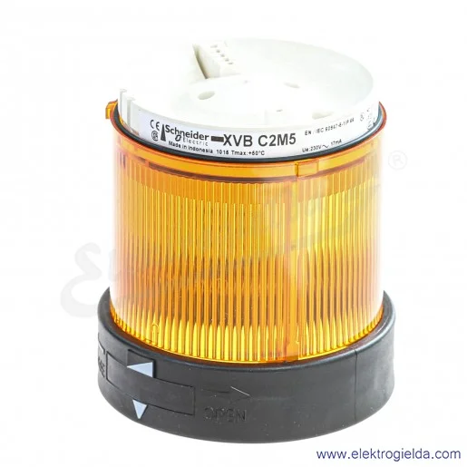 Kolumna sygnalizacyjna XVBC2M5, XVBC2M5, pomarańczowa LED, światło ciągłe 230VAC Kolumna sygnalizacyjna XVBC2M5, XVBC2M5, pomarańczowa LED, światło ciągłe 230VAC