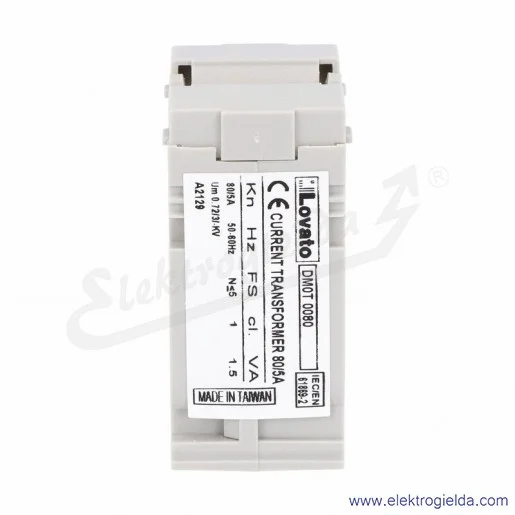 Przekładnik prądowy DM0T0080, 80/5A, otwór 22mm Przekładnik prądowy DM0T0080, 80/5A, otwór 22mm