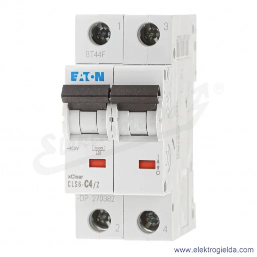 Wyłącznik nadprądowy 270382 CLS6-C4/2 2P typ C, 4A 230..400V Wyłącznik nadprądowy 270382 CLS6-C4/2 2P typ C, 4A 230..400V
