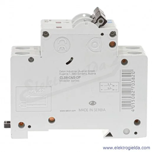 Wyłącznik nadprądowy 270382 CLS6-C4/2 2P typ C, 4A 230..400V Wyłącznik nadprądowy 270382 CLS6-C4/2 2P typ C, 4A 230..400V