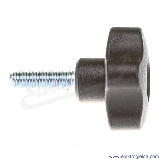 Pokrętło 69913-C9 VCT.40 P-M8X25-C9 trzpień gwintowany ze stali ocynkowanej M8x25mm, czarne Pokrętło 69913-C9 VCT.40 P-M8X25-C9 trzpień gwintowany ze stali ocynkowanej M8x25mm, czarne