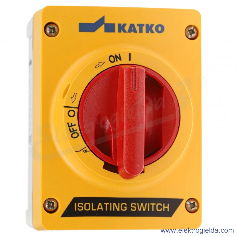 Rozłącznik w obudowie KEM 340U Y/R 3P 40A żółto-czerwony, IP66 Rozłącznik w obudowie KEM 340U Y/R 3P 40A żółto-czerwony, IP66