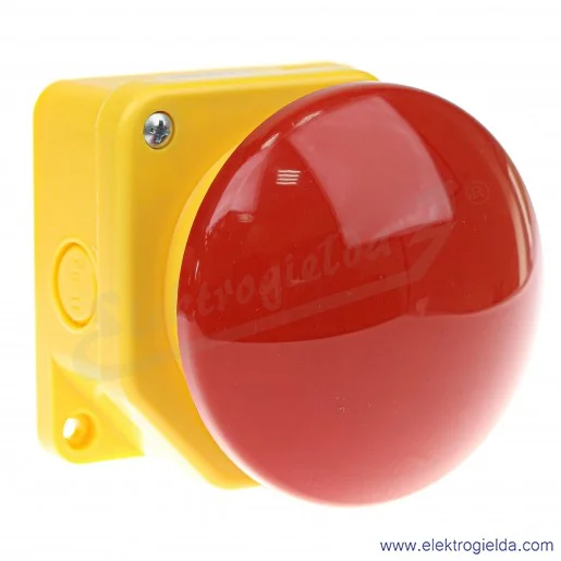 Przycisk grzybkowy EVG 90 1NC, czerwony grzybkowy, IP65, mocowanie 99x99mm Przycisk grzybkowy EVG 90 1NC, czerwony grzybkowy, IP65, mocowanie 99x99mm