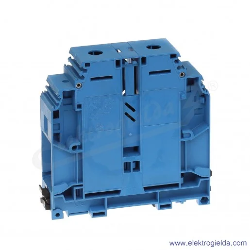 Złączka D150/31.D10N przelotowa z zaciskami śrubowymi 50-150mm2; szerokość 31mm; niebieska Złączka D150/31.D10N przelotowa z zaciskami śrubowymi 50-150mm2; szerokość 31mm; niebieska