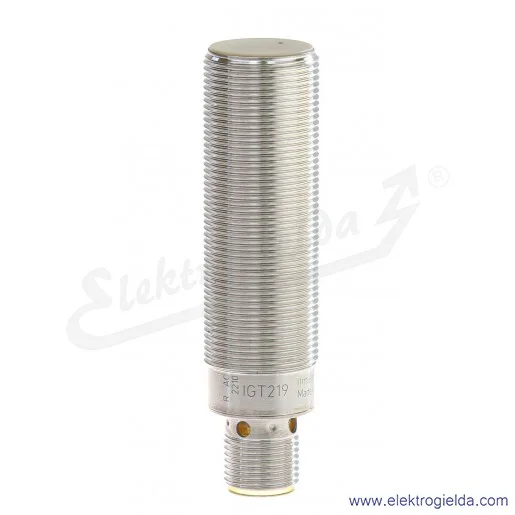Czujnik zbliżeniowy IGT219 indukcyjny PNP NO, strefa działania 8mm, 10..36VDC, M18x1, IP68 Czujnik zbliżeniowy IGT219 indukcyjny PNP NO, strefa działania 8mm, 10..36VDC, M18x1, IP68
