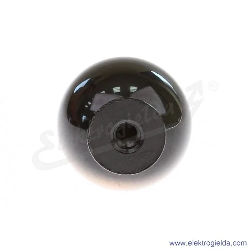 Gałka kulista DIN319-KU-32-M6-C, średnica 32mm, gwint wewnętrzny M6 14.5mm, czarna Gałka kulista DIN319-KU-32-M6-C, średnica 32mm, gwint wewnętrzny M6 14.5mm, czarna