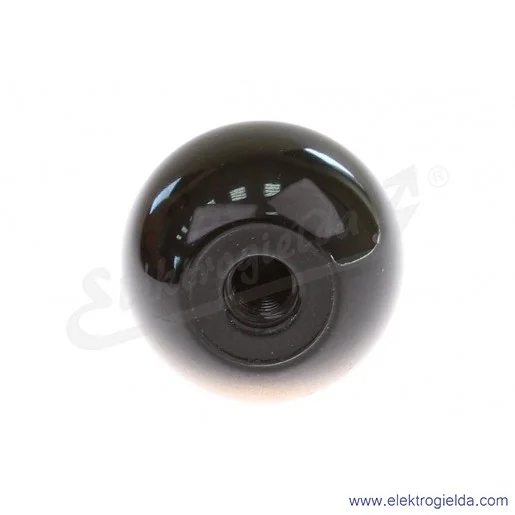 Gałka kulista DIN319-KU-32-M8-C otwór gwintowany M8, średnica 32mm, czarna Gałka kulista DIN319-KU-32-M8-C otwór gwintowany M8, średnica 32mm, czarna
