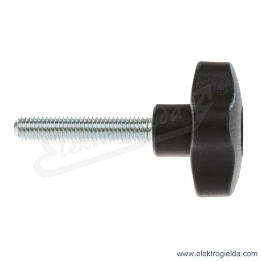 Pokrętło 69977-C9 VCT.50 P-M10X50-C9 trzpień gwintowany ze stali ocynkowanej M10x50mm, czarne Pokrętło 69977-C9 VCT.50 P-M10X50-C9 trzpień gwintowany ze stali ocynkowanej M10x50mm, czarne