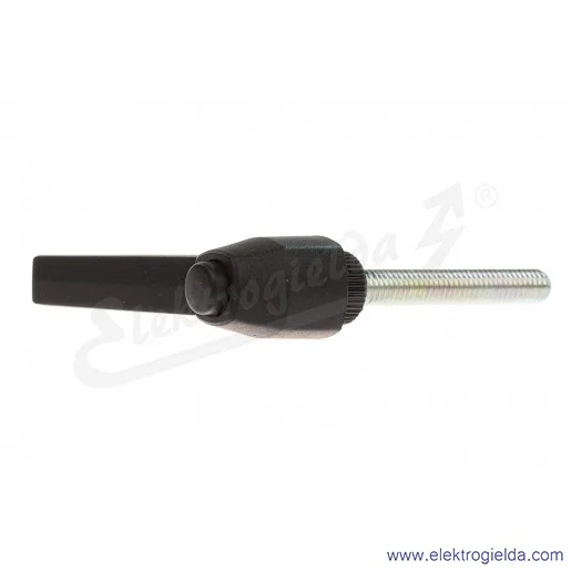 Rękojeść nastawna 141341 MRX.40 P-M6X40 trzpień gwintowany ze stali ocynkowanej, czarna Rękojeść nastawna 141341 MRX.40 P-M6X40 trzpień gwintowany ze stali ocynkowanej, czarna