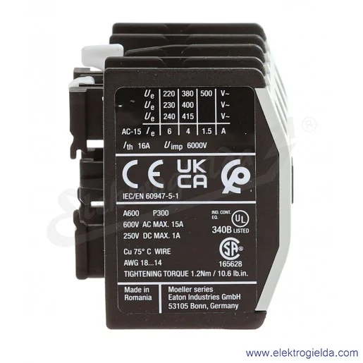 Styki pomocnicze DILM150-XHI22 czołowe 2NO+2NC do styczników DILM40-170 Styki pomocnicze DILM150-XHI22 czołowe 2NO+2NC do styczników DILM40-170