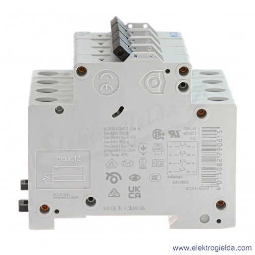 Wyłącznik nadprądowy 279061 FAZ-C16/4 4P, typ C, 16A, 15kA Wyłącznik nadprądowy 279061 FAZ-C16/4 4P, typ C, 16A, 15kA