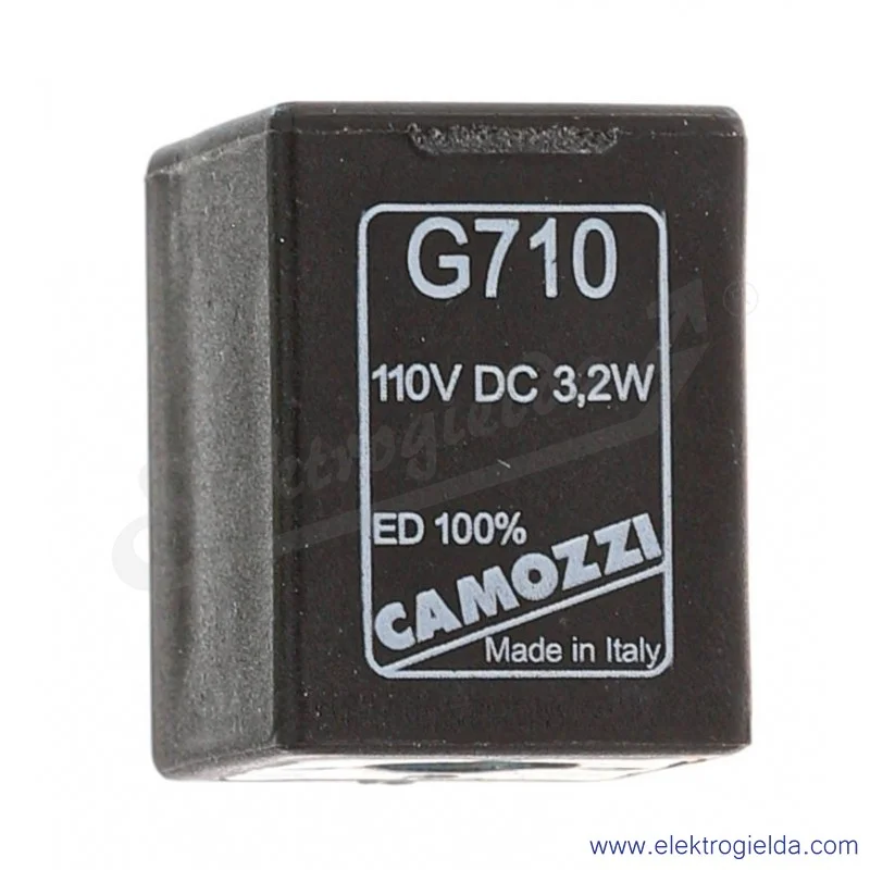 Cewka do elektrozaworu Camozzi G710, napięcie 110VDC, 3,5W Cewka do elektrozaworu Camozzi G710, napięcie 110VDC, 3,5W