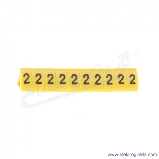 Oznacznik opisowy E04ZP-01020500300, OZ 3 *2*, żółty, 100szt Oznacznik opisowy E04ZP-01020500300, OZ 3 *2*, żółty, 100szt
