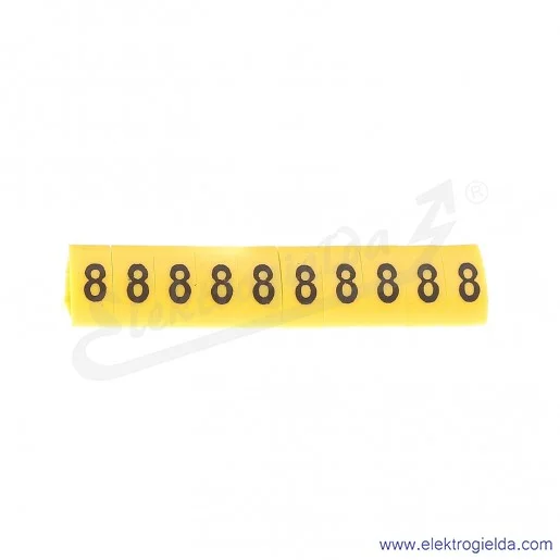 Oznacznik opisowy E04ZP-01020500900, OZ 3 *8*, żółty, 100szt Oznacznik opisowy E04ZP-01020500900, OZ 3 *8*, żółty, 100szt