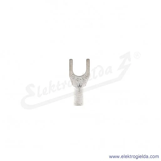 Końcówka widełkowa E09KO-01020101100, KW 1/4 W nieizolowana, cynowana galwanicznie, 100 sztuk Końcówka widełkowa E09KO-01020101100, KW 1/4 W nieizolowana, cynowana galwanicznie, 100 sztuk