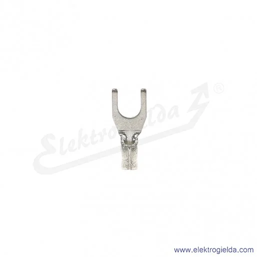 Końcówka widełkowa E09KO-01020101100, KW 1/4 W nieizolowana, cynowana galwanicznie, 100 sztuk Końcówka widełkowa E09KO-01020101100, KW 1/4 W nieizolowana, cynowana galwanicznie, 100 sztuk