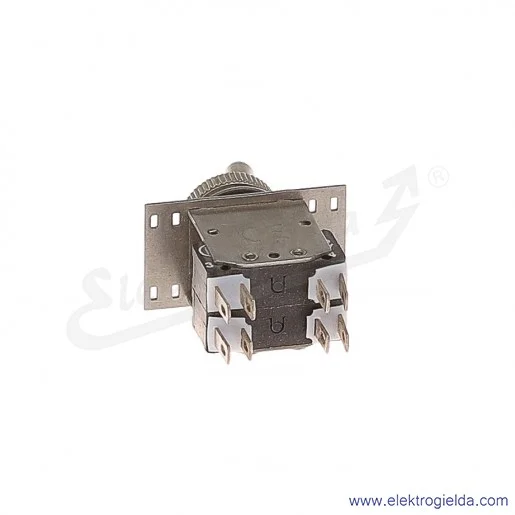 Łącznik miniaturowy 83-545-33s z napędem ręcznym 0-1 2Z+2R srebrzony Łącznik miniaturowy 83-545-33s z napędem ręcznym 0-1 2Z+2R srebrzony