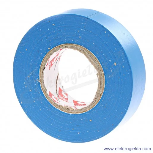 Taśma izolacyjna 102568 niebieska, szerokość 19mm długość 25m Taśma izolacyjna 102568 niebieska, szerokość 19mm długość 25m