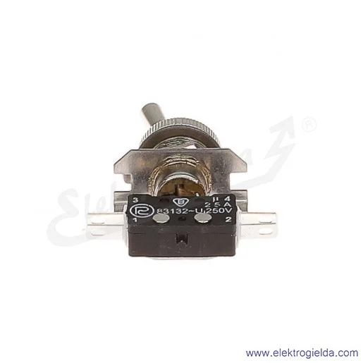 Łącznik miniaturowy 83-544-02s z napędem ręcznym 0-1 1Z+1R srebrzony Łącznik miniaturowy 83-544-02s z napędem ręcznym 0-1 1Z+1R srebrzony