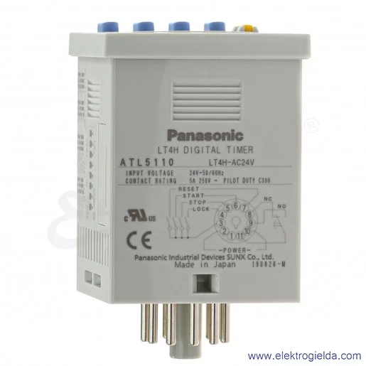 Przekaźnik czasowy LT4H 24VAC, wyświetlacz 4 cyfrowy, 11-PIN, zakres 0.001s do 999.9h Przekaźnik czasowy LT4H 24VAC, wyświetlacz 4 cyfrowy, 11-PIN, zakres 0.001s do 999.9h