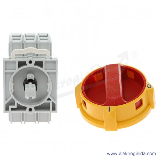 Rozłącznik RT 340YR L42AD11LKX50YR KU z napędem obrotowym 40A, pokrętło żółto-czerwone Rozłącznik RT 340YR L42AD11LKX50YR KU z napędem obrotowym 40A, pokrętło żółto-czerwone