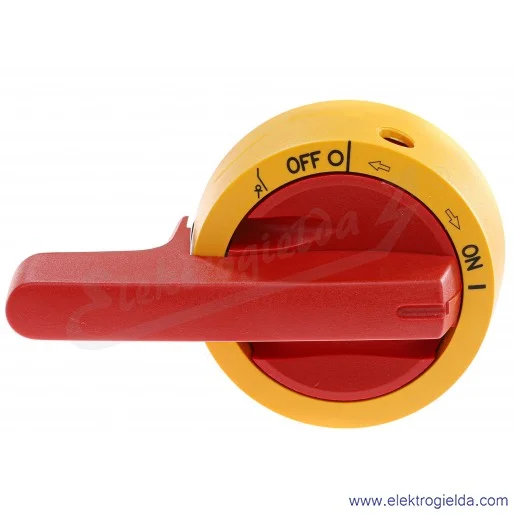 Pokrętło żółto-czerwone LK12YR VKE/KVKE z zaczepem AD OFF-ON Pokrętło żółto-czerwone LK12YR VKE/KVKE z zaczepem AD OFF-ON
