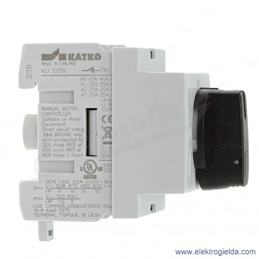 Rozłącznik modułowy KU 325/K 3P 25A 0-1 Rozłącznik modułowy KU 325/K 3P 25A 0-1