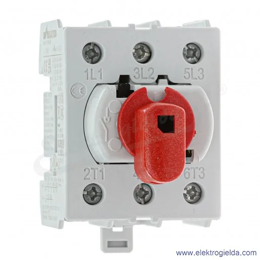 Rozłącznik modułowy KU 340N 3P 40A pokrętło czerwone Rozłącznik modułowy KU 340N 3P 40A pokrętło czerwone