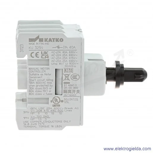 Rozłącznik w obudowie KEM325U 3P 25A IP66 Rozłącznik w obudowie KEM325U 3P 25A IP66