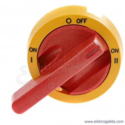 Pokrętło LK11 Y/R żółto-czerwone I-0-II Pokrętło LK11 Y/R żółto-czerwone I-0-II