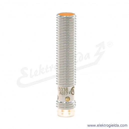 Czujnik indukcyjny IE5338 PNP/NPN NO, strefa działania 3mm, M8x1, 10..30VDC, IP65 Czujnik indukcyjny IE5338 PNP/NPN NO, strefa działania 3mm, M8x1, 10..30VDC, IP65