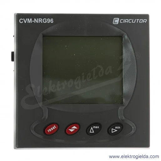 Analizator panelowy M51800, CVM NRG96, 230VAC, pomiar i analiza sieci 3 fazowej, 96x96mm, IP54 Analizator panelowy M51800, CVM NRG96, 230VAC, pomiar i analiza sieci 3 fazowej, 96x96mm, IP54