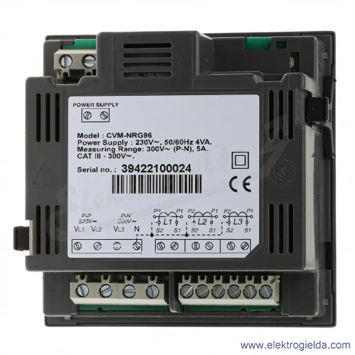 Analizator panelowy M51800, CVM NRG96, 230VAC, pomiar i analiza sieci 3 fazowej, 96x96mm, IP54